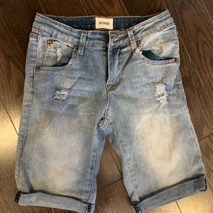 Hudson Mid-Length Denim Shorts